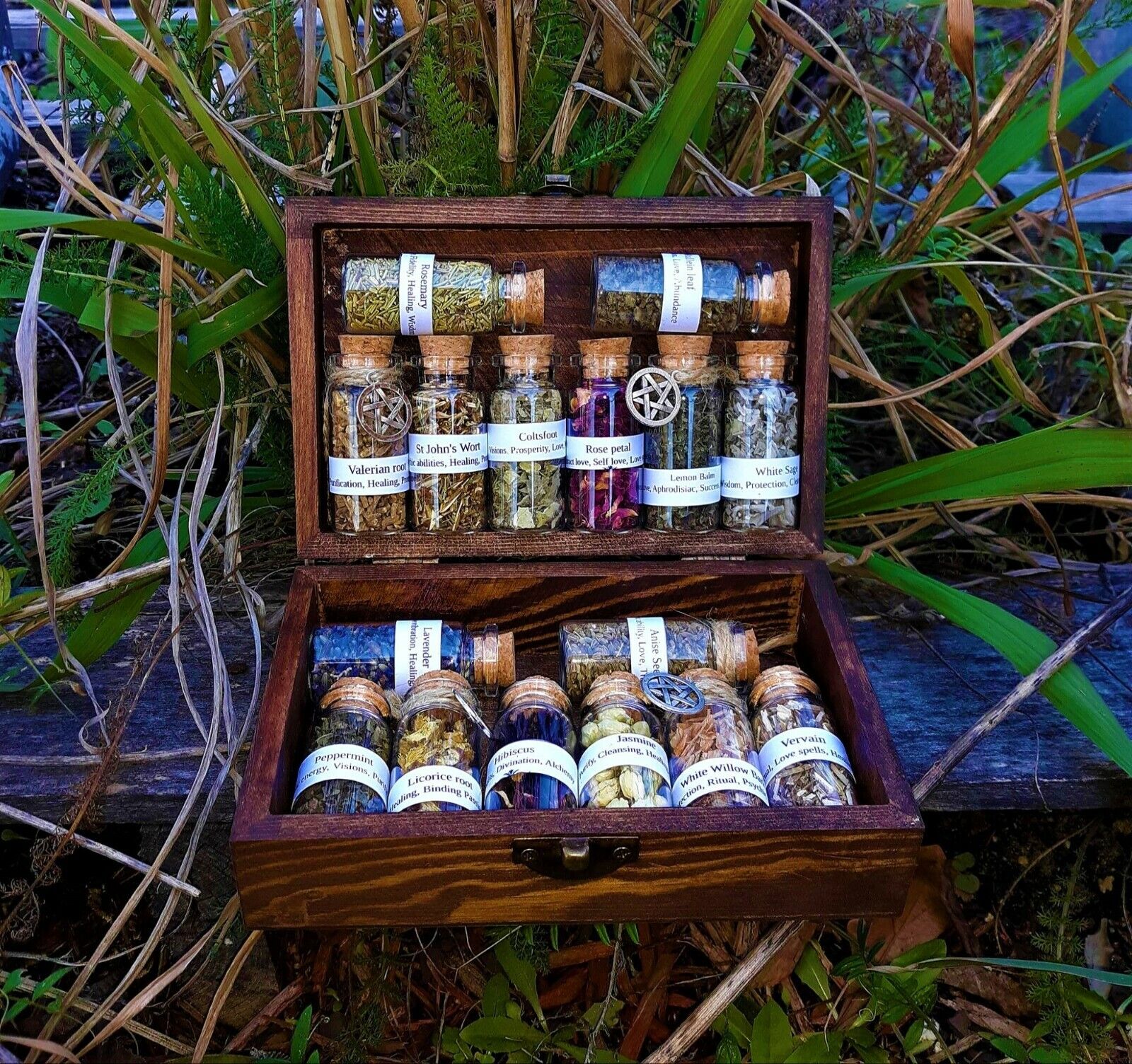 Apothecary Kit, Wiccan Supplies, Herb Starter Kit, Pagan, Organic Witch Herb Set