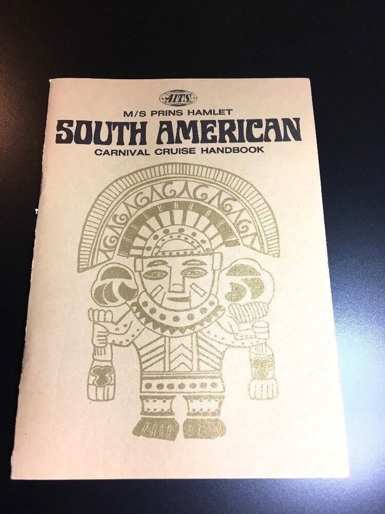 AITS Carnival Cruise Handbook Passenger Journal Inca South America 1968 Ephemera