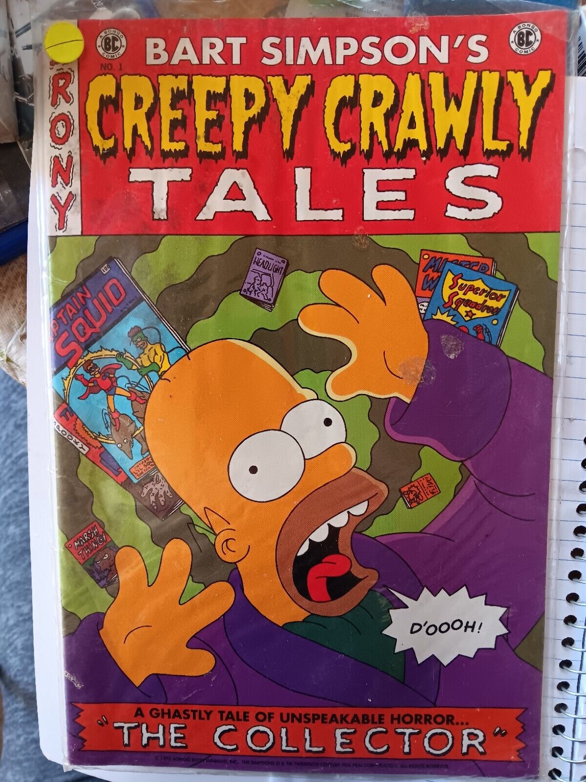 Bart Simpson’s Creepy Crawly Tales #1 Double Sided Bongo Comic Book 1993