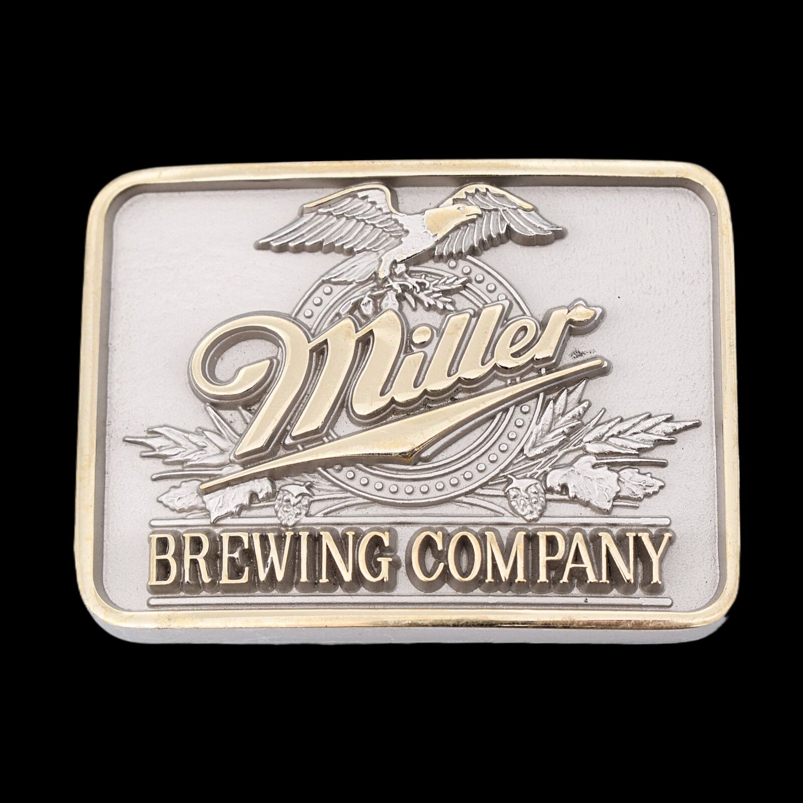Solid Brass Miller Brewing Company Vintage Belt Buckle
