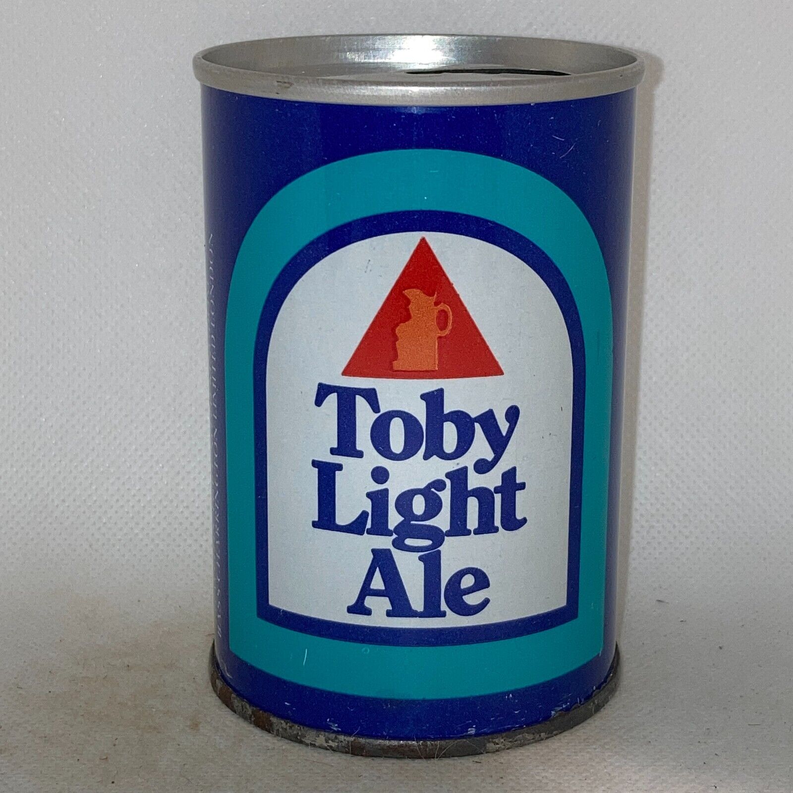 Toby Light Ale 9-2/3 oz beer can, straight steel, England