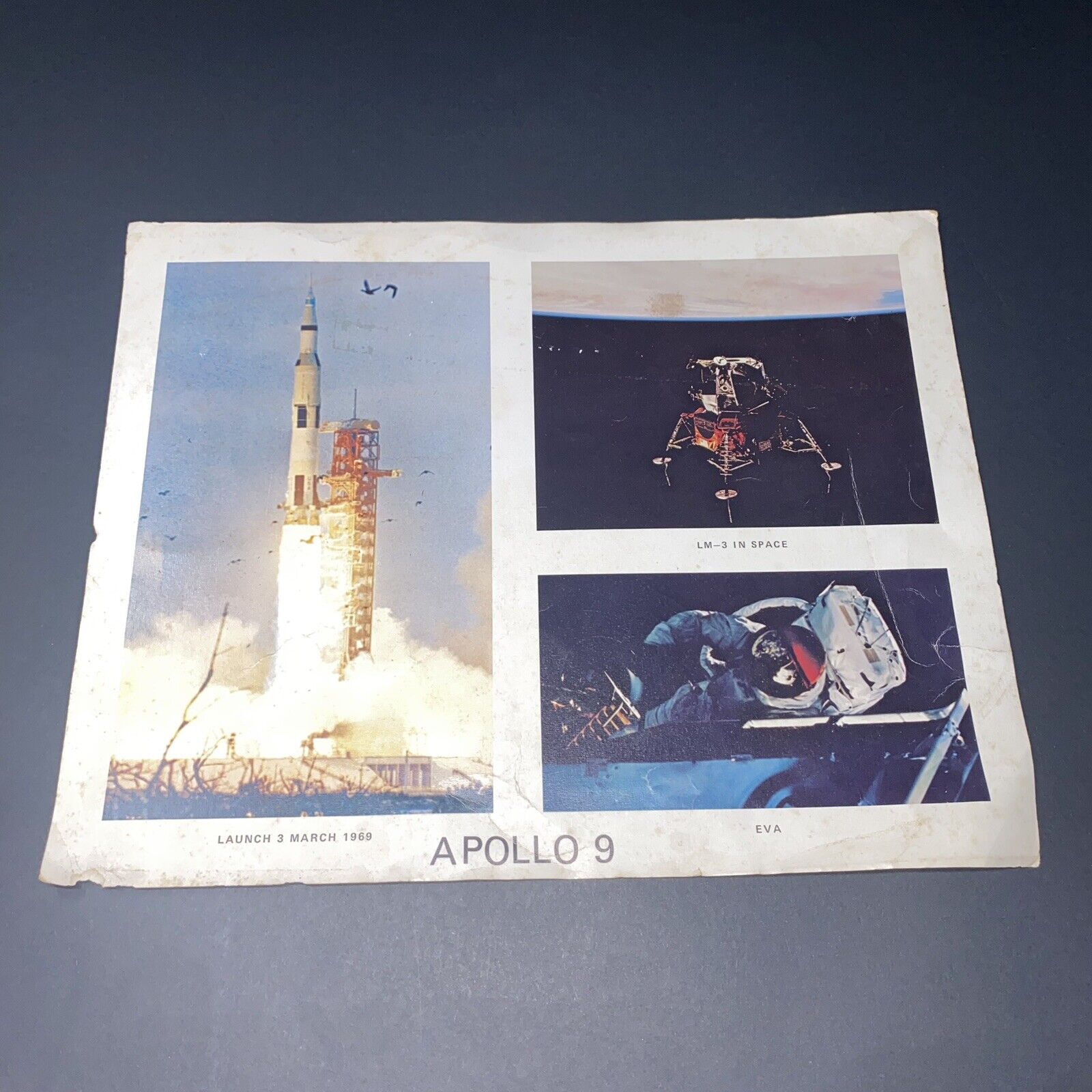 Vintage NASA Apollo 9 Launch 3 March 1969 Astronaut Space Moon EVA 11in x 14in
