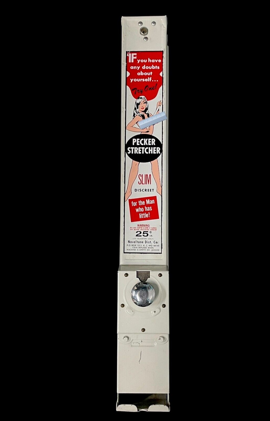 Vintage 1960s Pecker Stretcher Condom Dispenser Vending Machine Harmon AMCO