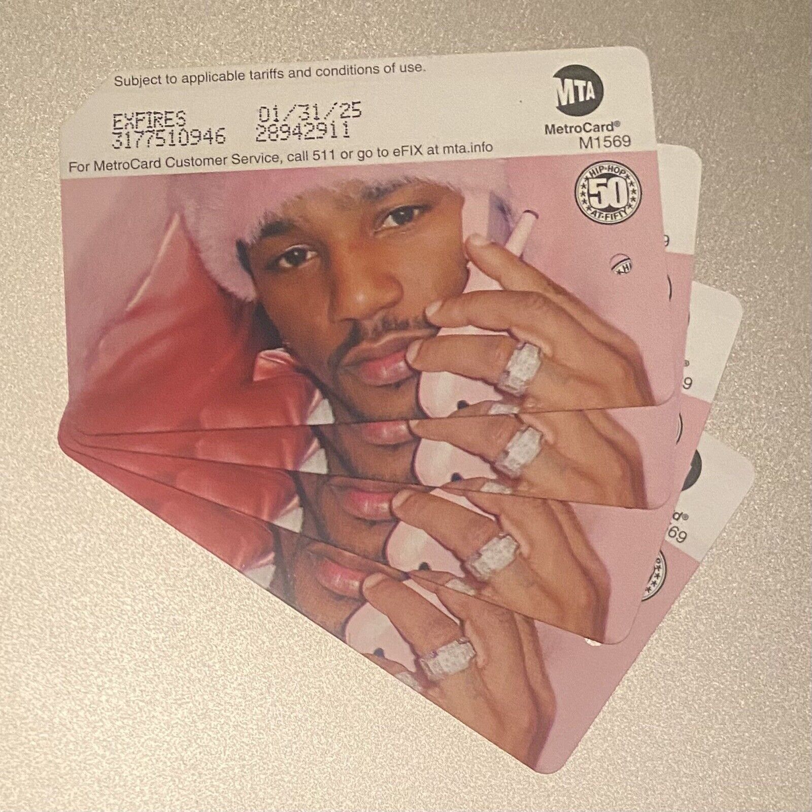 RARE CAM'RON MTA METROCARDS FOR HIP-HOP50TH YEAR ANNIVERSARY