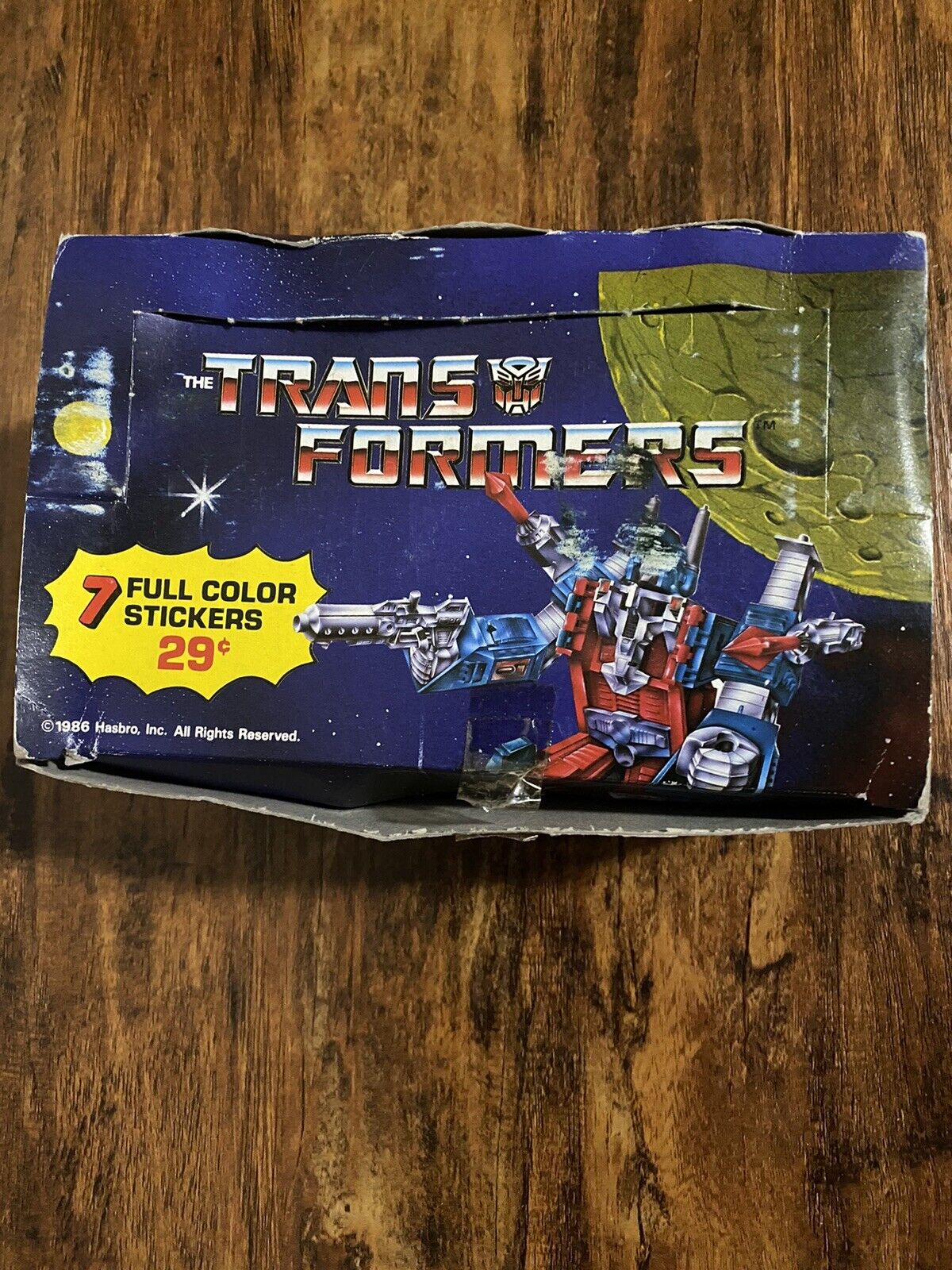 Vintage 1986 Open Box Transformers Sticker Packs