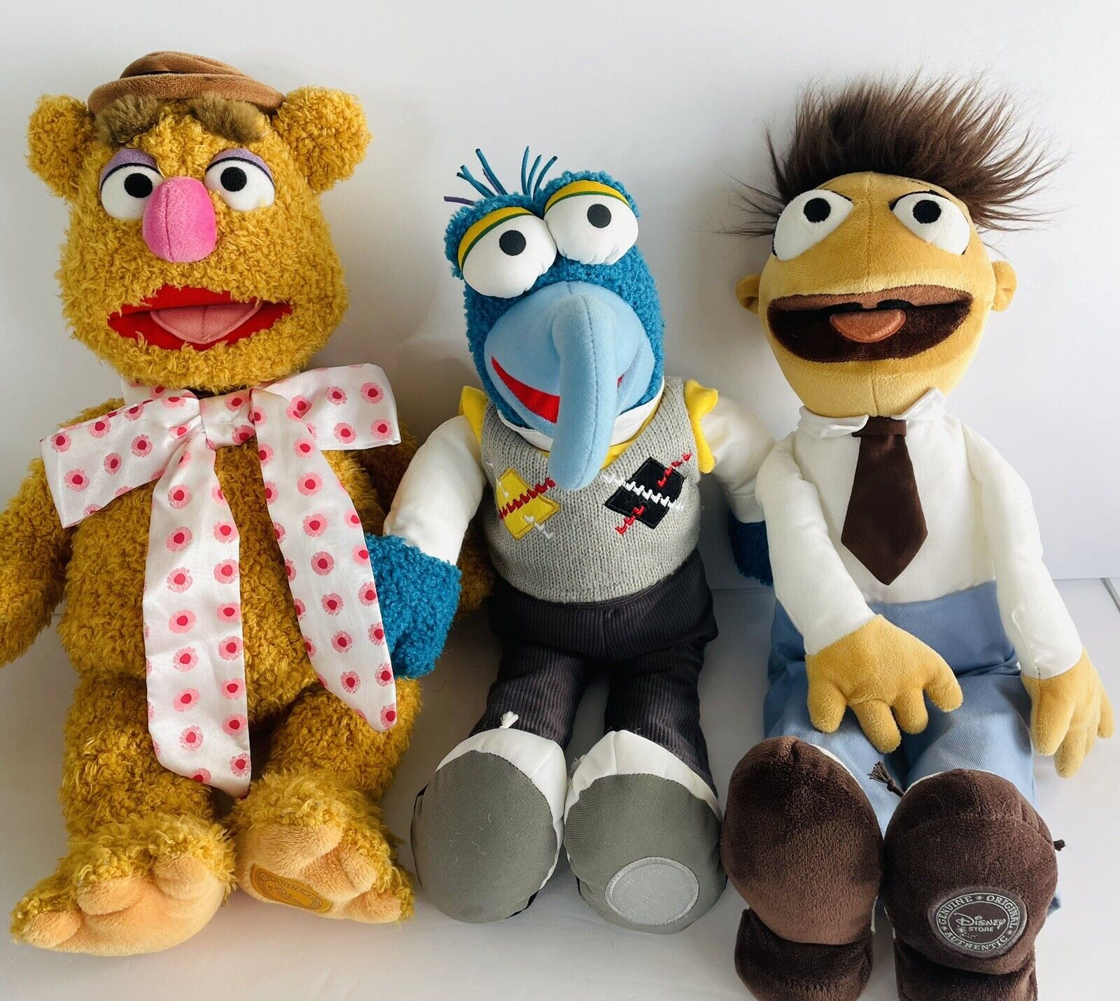 Muppets Stuffed Plush Gonzo Walter Fozzy Trio 16-17 Inches Disney Muppets Henson