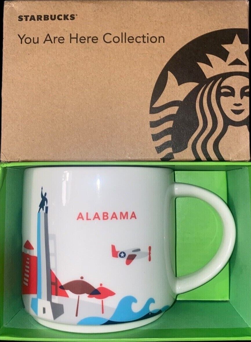 Starbucks 2015 Alabama You Are Here Collection Coffee Mug NEW IN BOX
