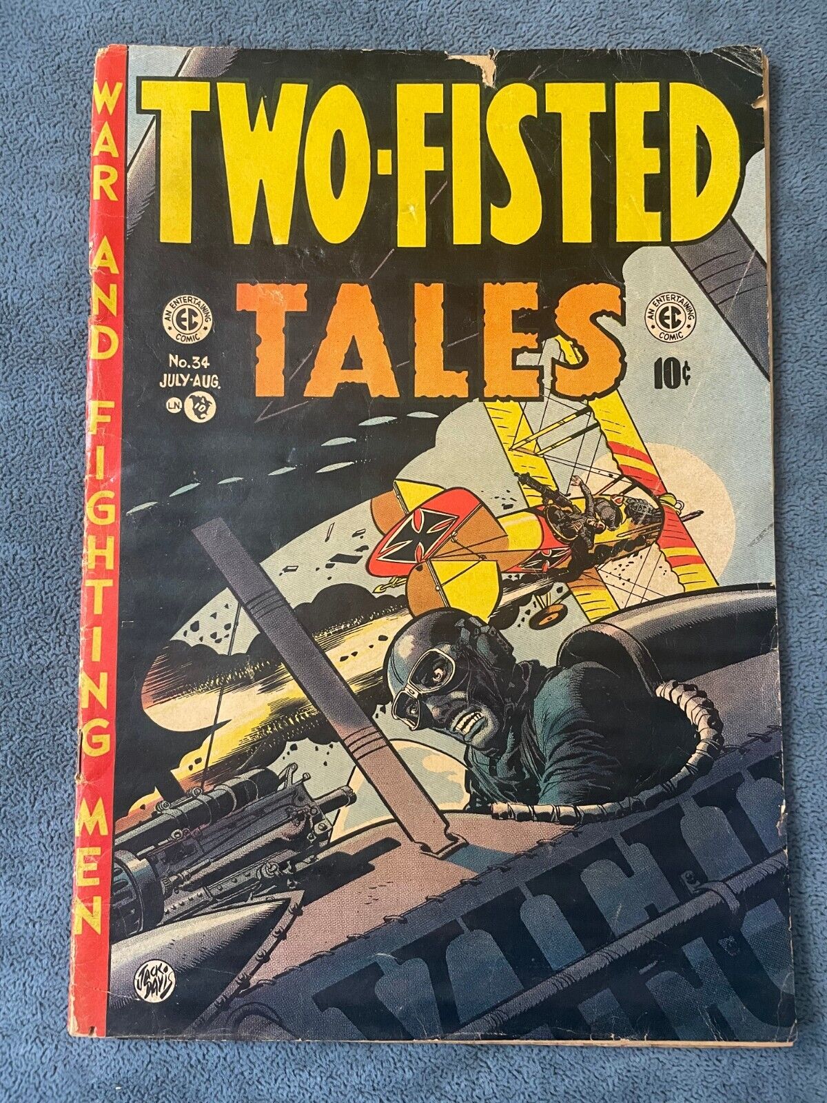Two Fisted Tales #34 1952 EC Comic Book War Golden Age Jack Davis Fragile GD