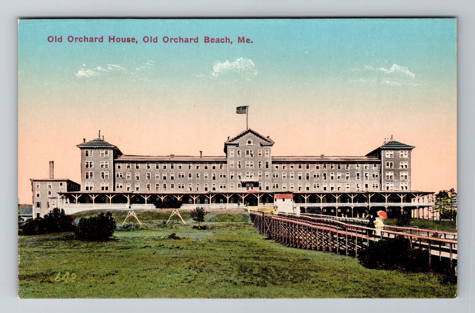 Old Orchard Beach ME-Maine, Old Orchard House, Antique Vintage Souvenir Postcard