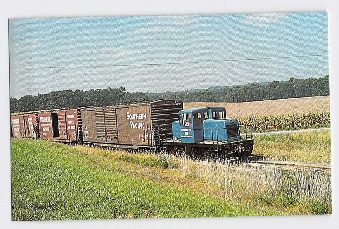 Postcard IN Indiana Huntingburg Ferdinand Railroad Unit 101 Trail Chrome Unused