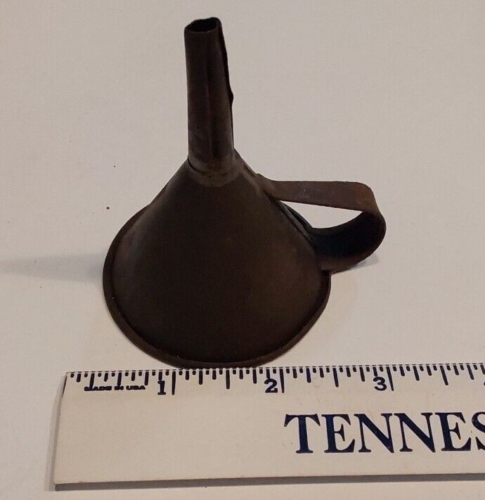 Vtg Metal Funnel With Handle