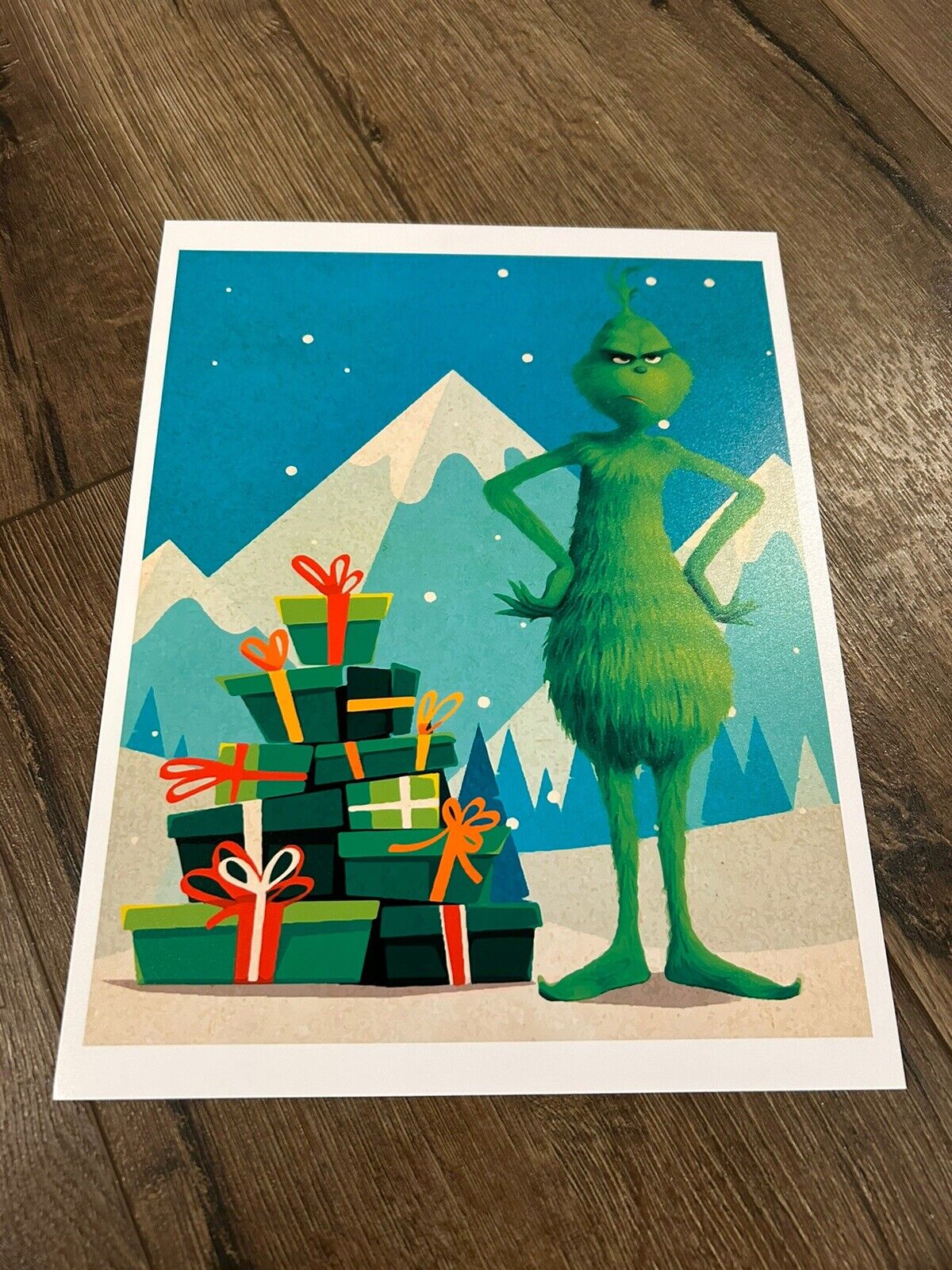 GRINCH CHRISTMAS Art Print Photo 8” x10” Poster Holiday Santa Clause Presents