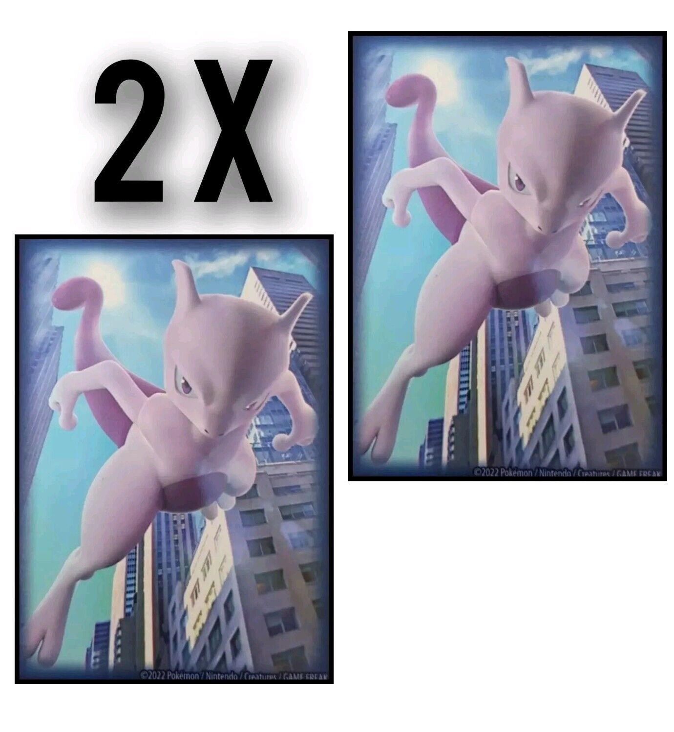 Pokemon Go Mewtwo ETB 2022 Individual Sleeves X 2 NEW