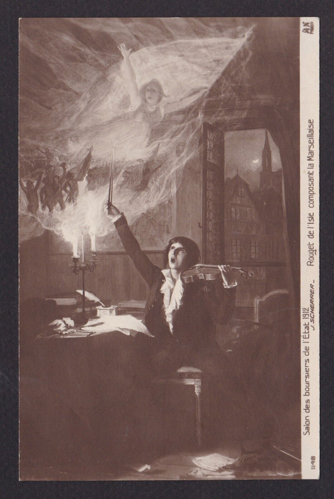 FRANCE 1912, Postcard, Rouget de Lisle, La Marseillaise