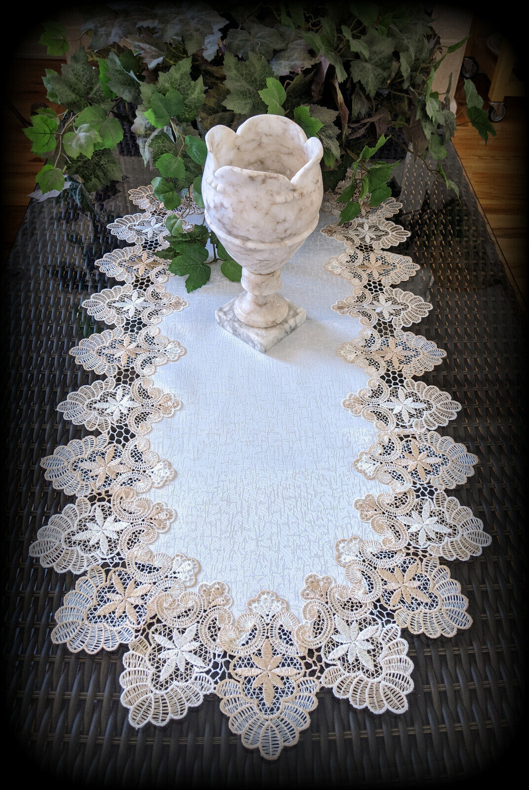 Dresser Scarf Lace Table Runner 35
