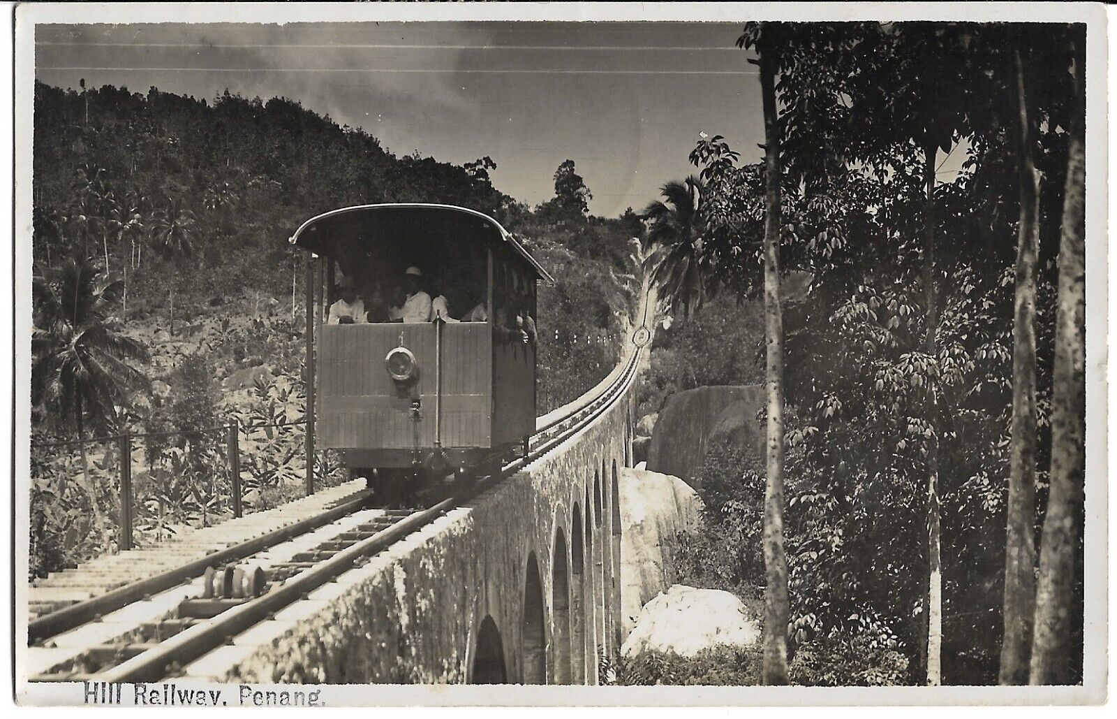 Postcard Penang Malaysia  Hill Railway 1948  Divided Back  [124]