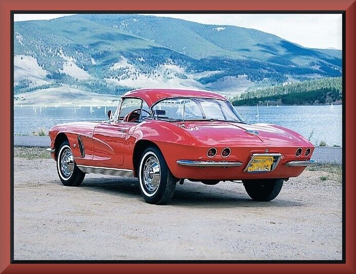 1962 Chevrolet Corvette coupe, Red, Refrigerator Magnet, 42 MIL Thick