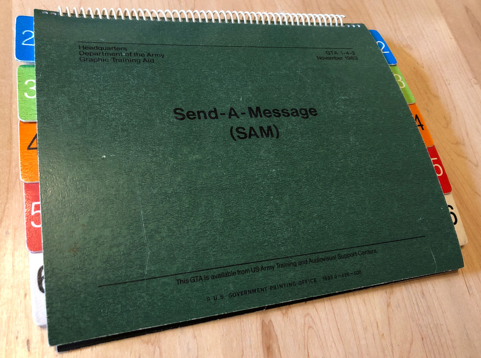 US Army Graphic Training Aid Send-A-Message Booklet 1983