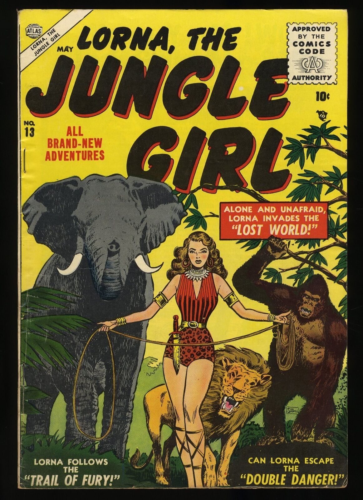 Lorna the Jungle Girl (1953) #13 FN- 5.5 The Lost World Marvel 1955