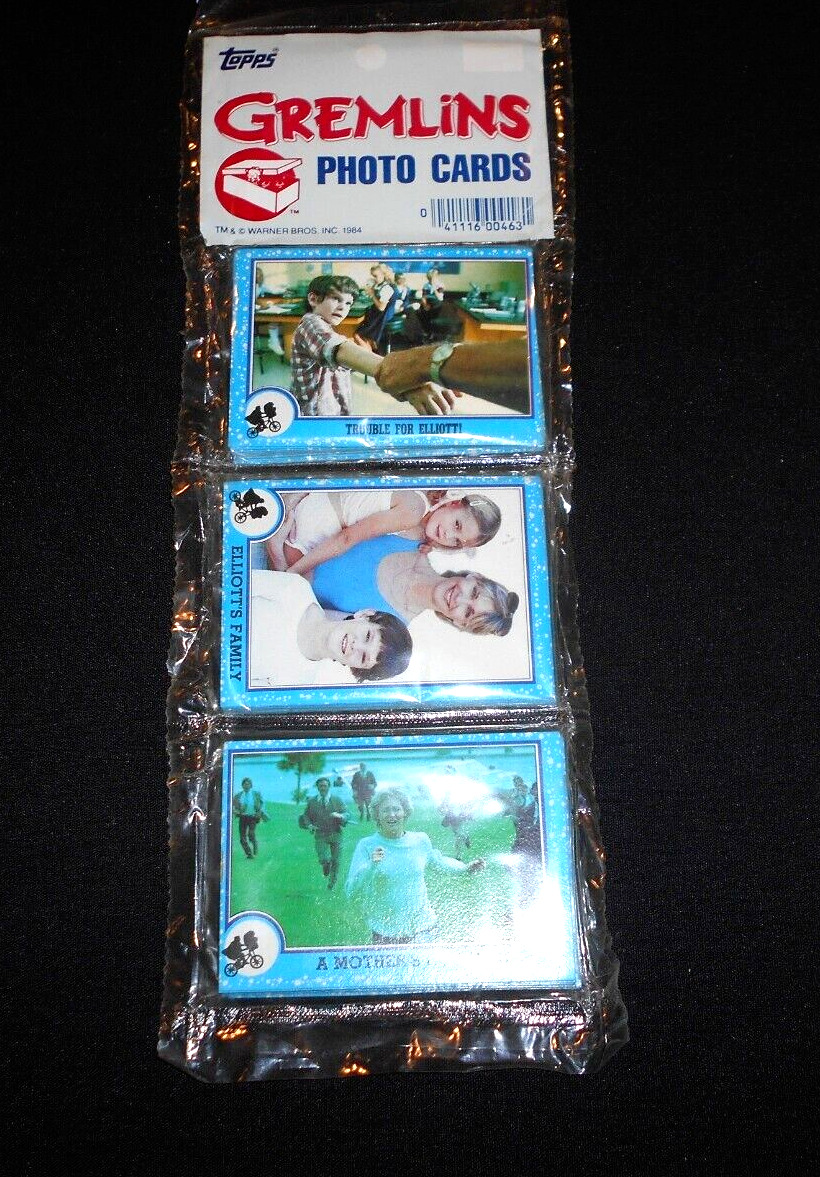 RARE 1984 Topps E.T. /Gremlins Oddball Rack Pack LOOK