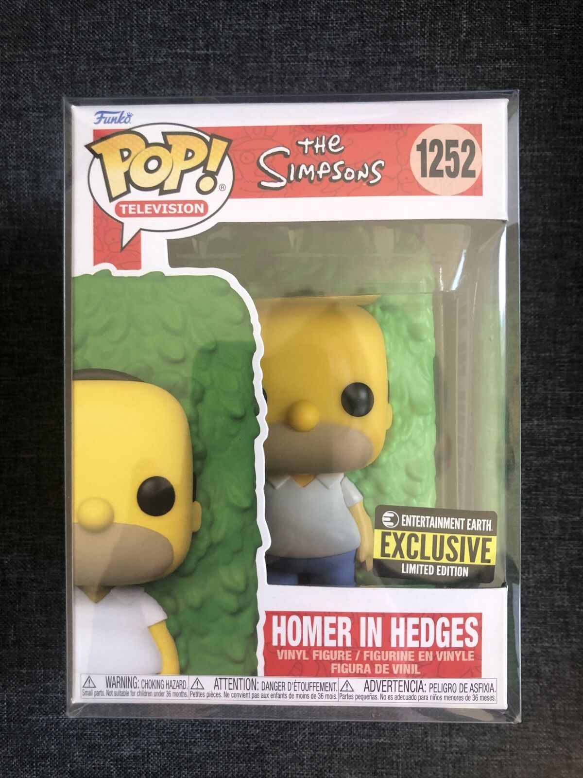 Funko Pop The Simpsons Homer in Hedges #1252 EE-EXCLUSIVE | With Protector