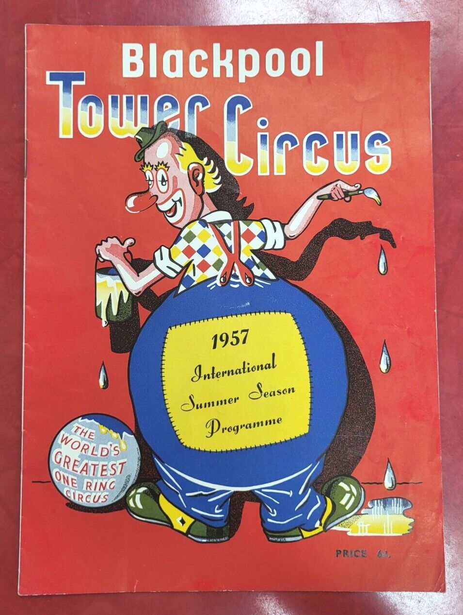 Original 1957 Blackpool Tower Circus Program, EXCELLENT Condition