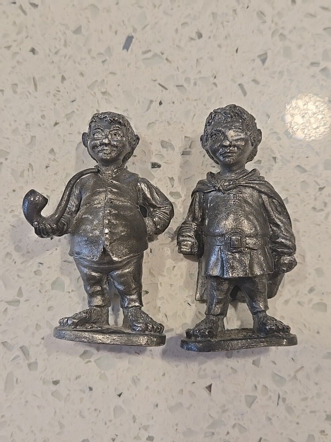 2 1978 TOLKIEN BILBO the HOBBIT Pewter Middle Earth Figurines SUPERIOR MODELS
