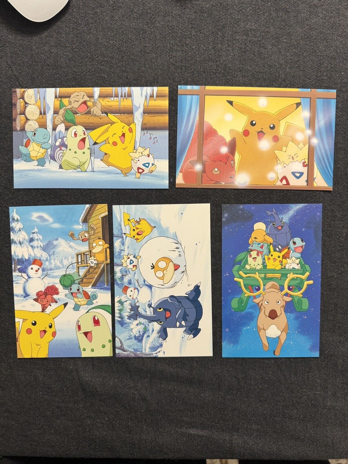 Pokemon Cards Japanese Pokemon Center Merry Christmas 1999 Postcards Set NM Rare