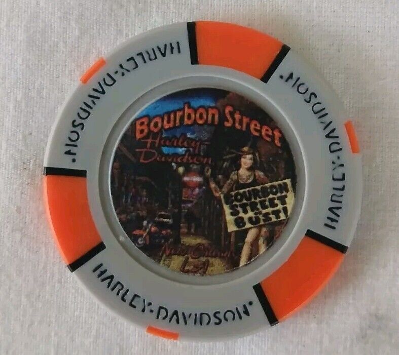 Harley Davidson  Bourbon Street Harley  Davidson Dealer Poker Chip Louisiana