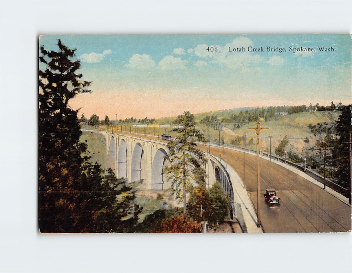 Postcard Lotah Creek Bridge, Spokane, Washington