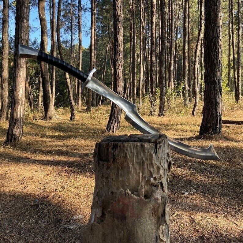 CUSTOM HANDMADE D2 TOOL STEEL HUNTING SWORD TACTICEL SWORD SURVIVEL SWORD