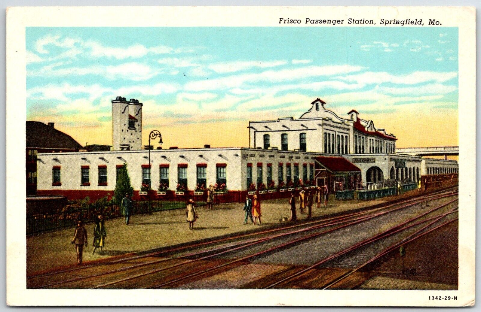 Frisco Passenger Station, Depot, Springfield, MO, Missouri, Old Postcard