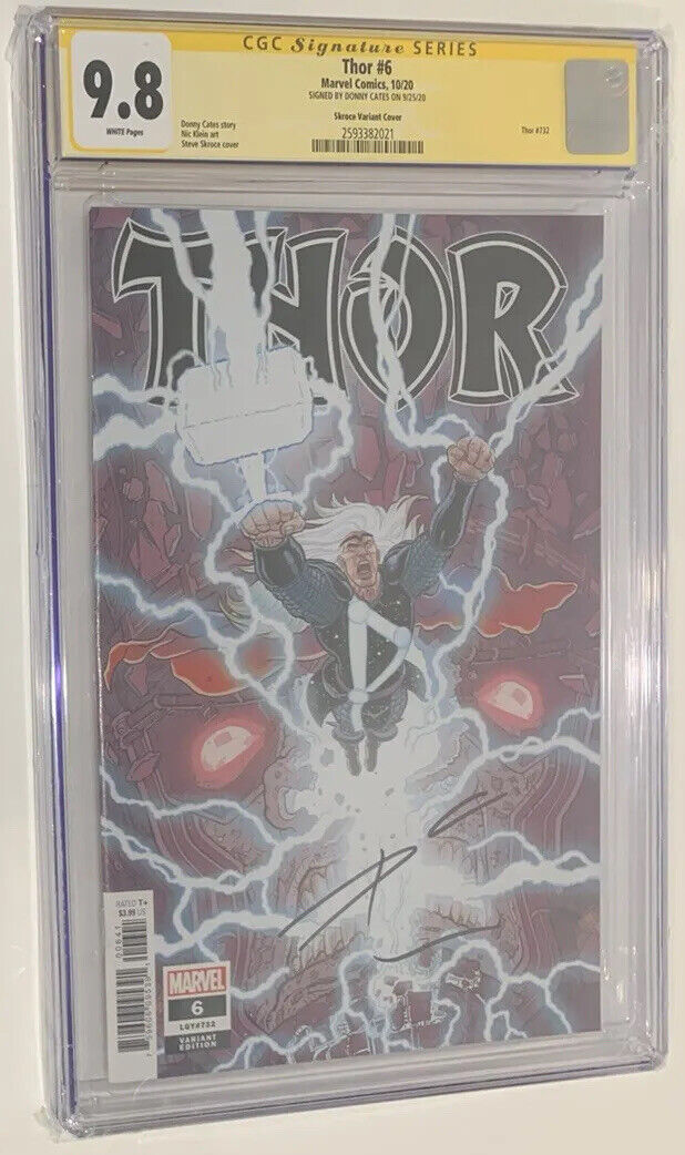 Marvel Thor #6 Steve Skroce Variant Donny Cates Sign Cover Graded 9.8 CGC Comic