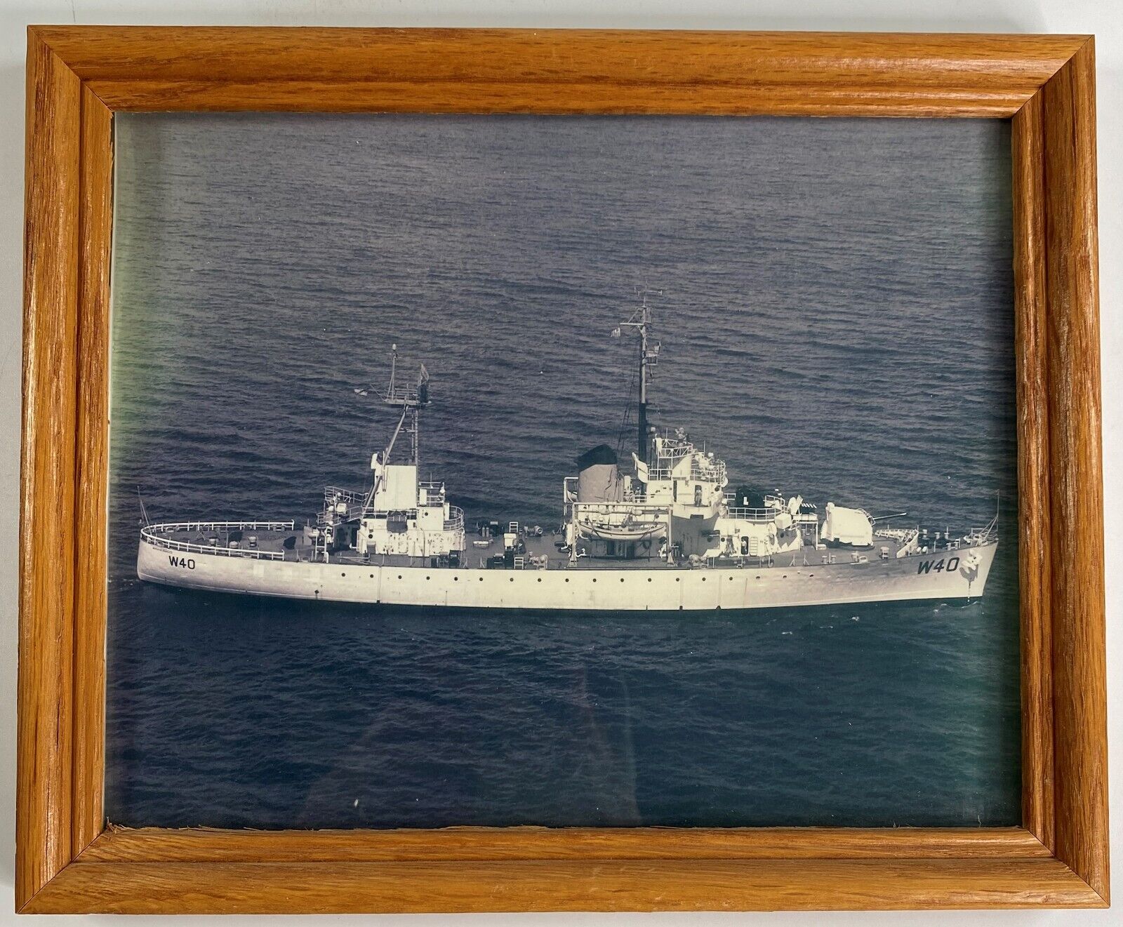 Coast Guard Ship WWII Oak Framed Picture from the Coast Guard Museum NW, Seattle