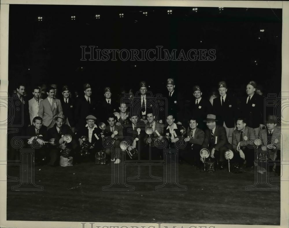 1938 Press Photo LA Calif News photographers at Shriners convention