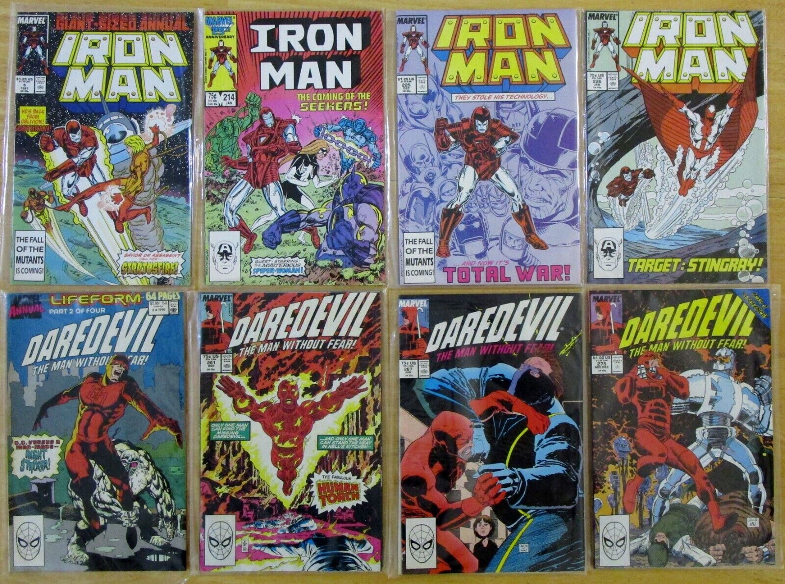 Lot of 13 Copper Age Marvel Comics - Iron Man + Daredevil  - 
