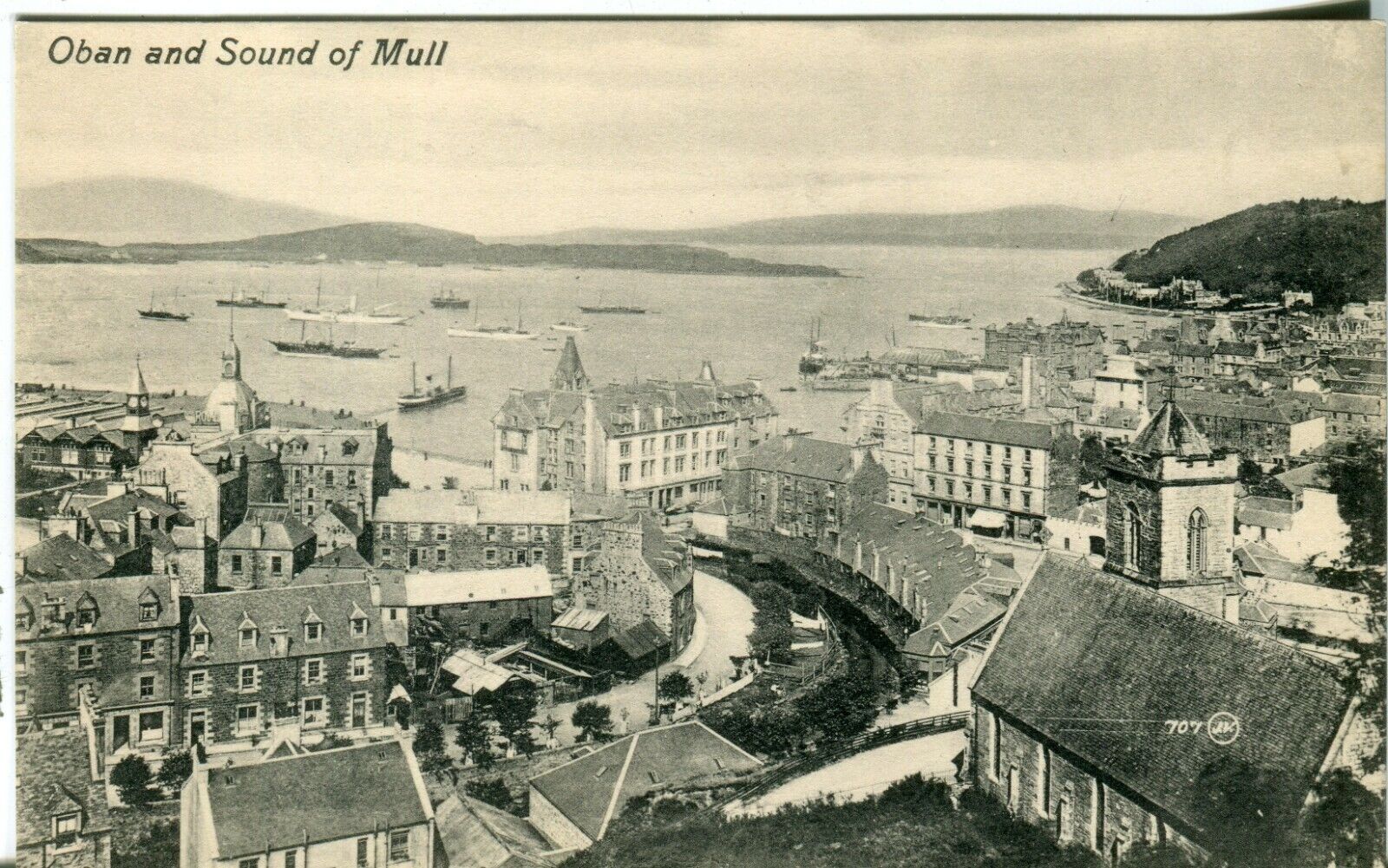 UK Oban and Sound of Mull old postcard