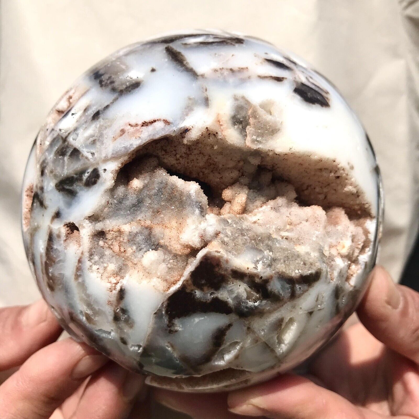 1900g Natural Sphalerite ore Quartz Sphere Quartz Crystal Ball Reiki Healing