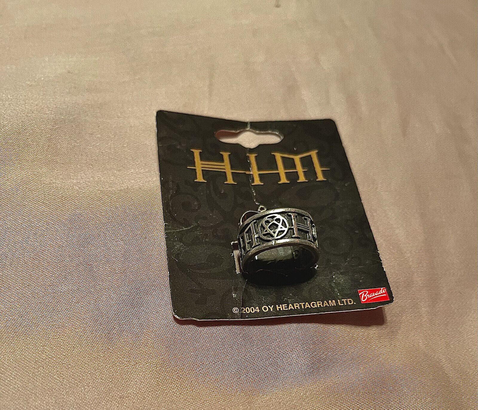 rare HIM heartagram ring brand new with tag love metal