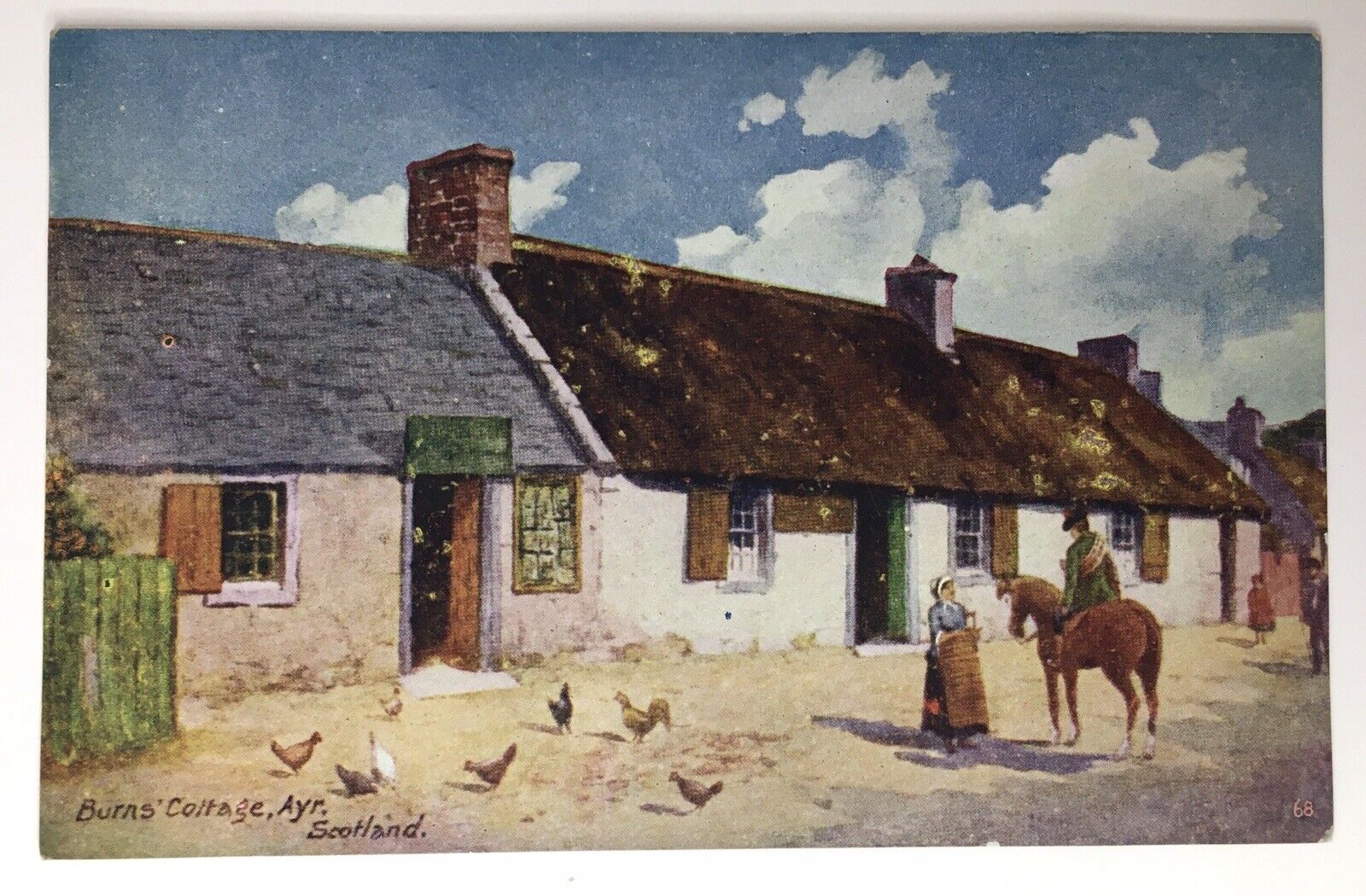 Burn\'s Cottage Ayr, Scotland Divided Back Postcard Unposted