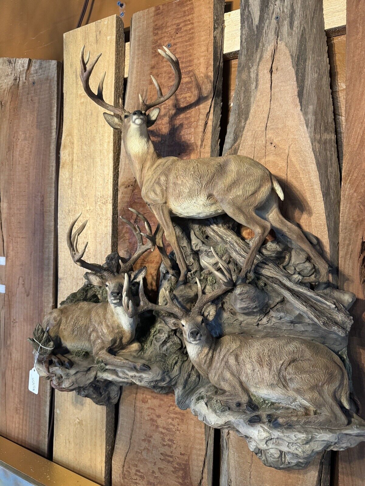 Mill Creek Studios Wall Hanging 3 Deer Sculpture # “Sunrise” Rare
