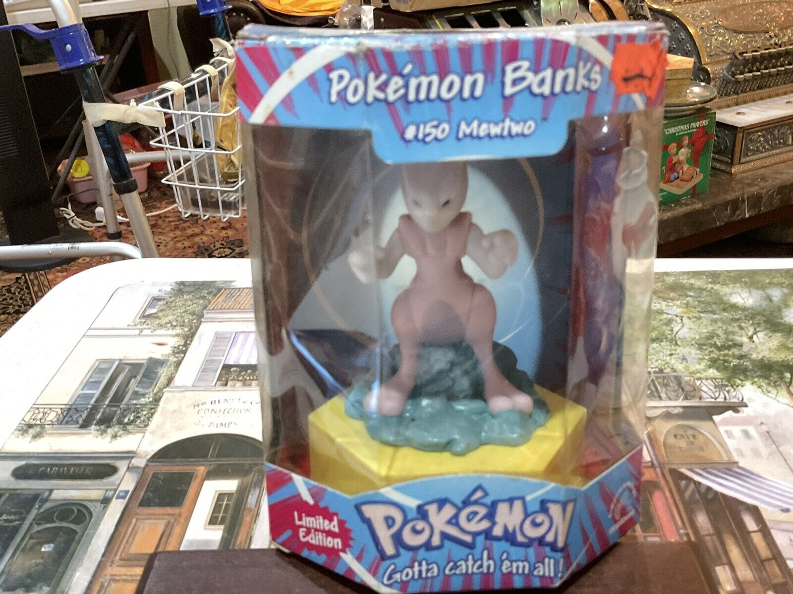 1998 APPLAUSE POKEMON BANKS #150 MEWTWO LIMITED EDITION BANK