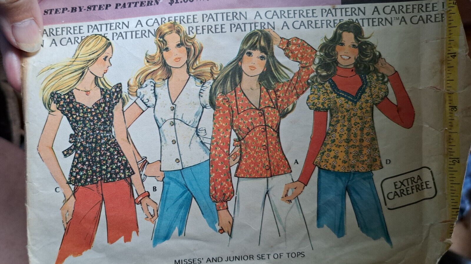 Vintage 1973 Ladies Top Pattern Cut-altogether Mccalls 3838 size 12
