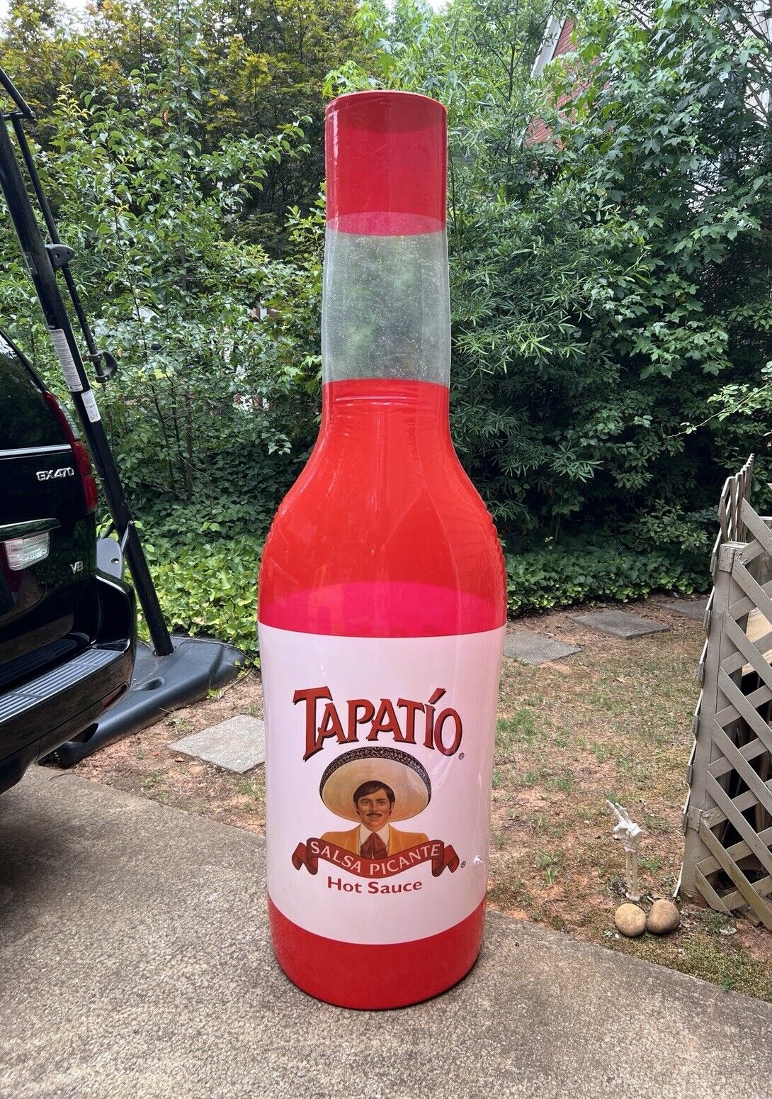RARE 7 FOOT Tapatio hot sauce Inflatable DISPLAY STORE Bottle Promo Advertising