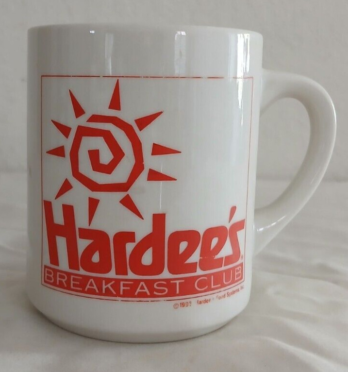 1993 Hardee\'s Breakfast Club Ceramic Mug 3.75\