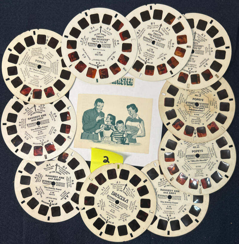 Bargain * Lot of 10 Viewmaster Reels * Cartoons * Red Tinted * Lot #2