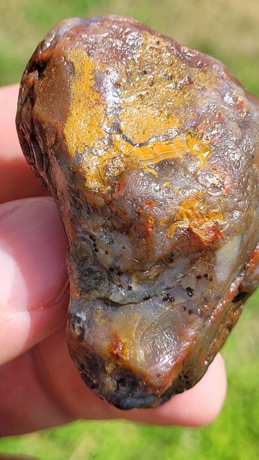 Beautiful 2.8 oz Lake Superior Agate LSA - Nice Chunky Gemmy Colorful Oddball 