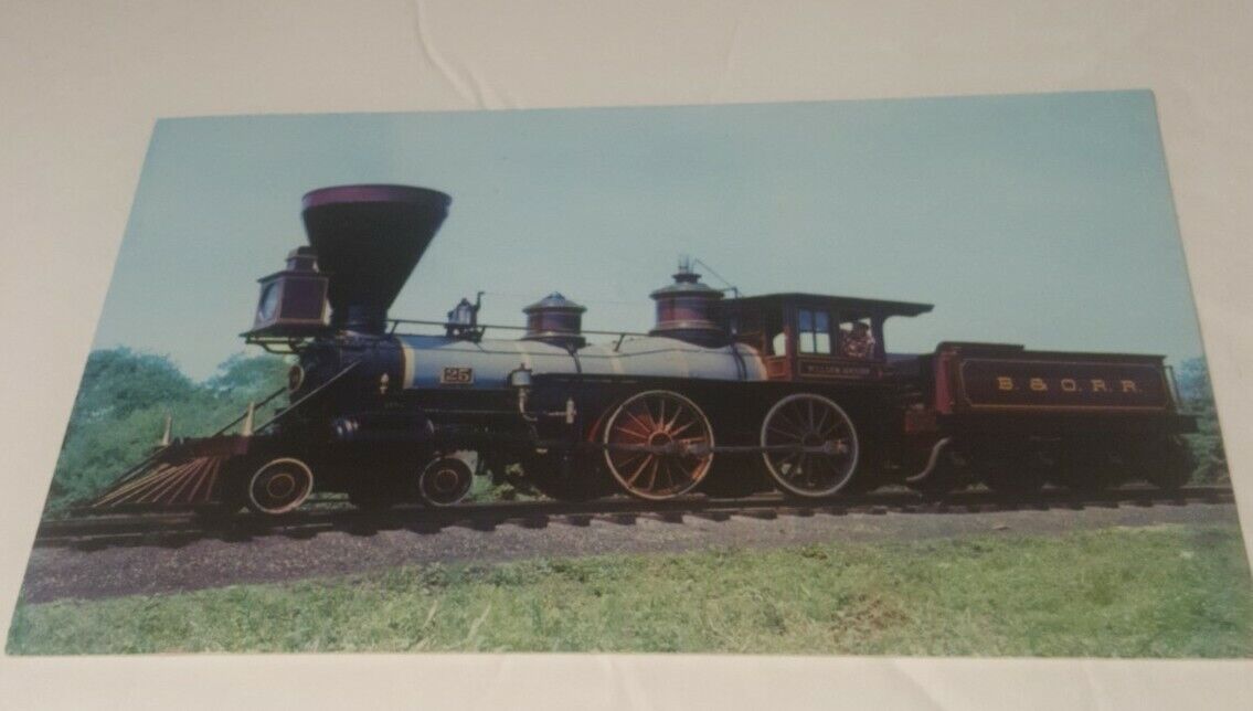 Vintage railroad postcard B & O RR William Mason 1856 locomotive engine #25 
