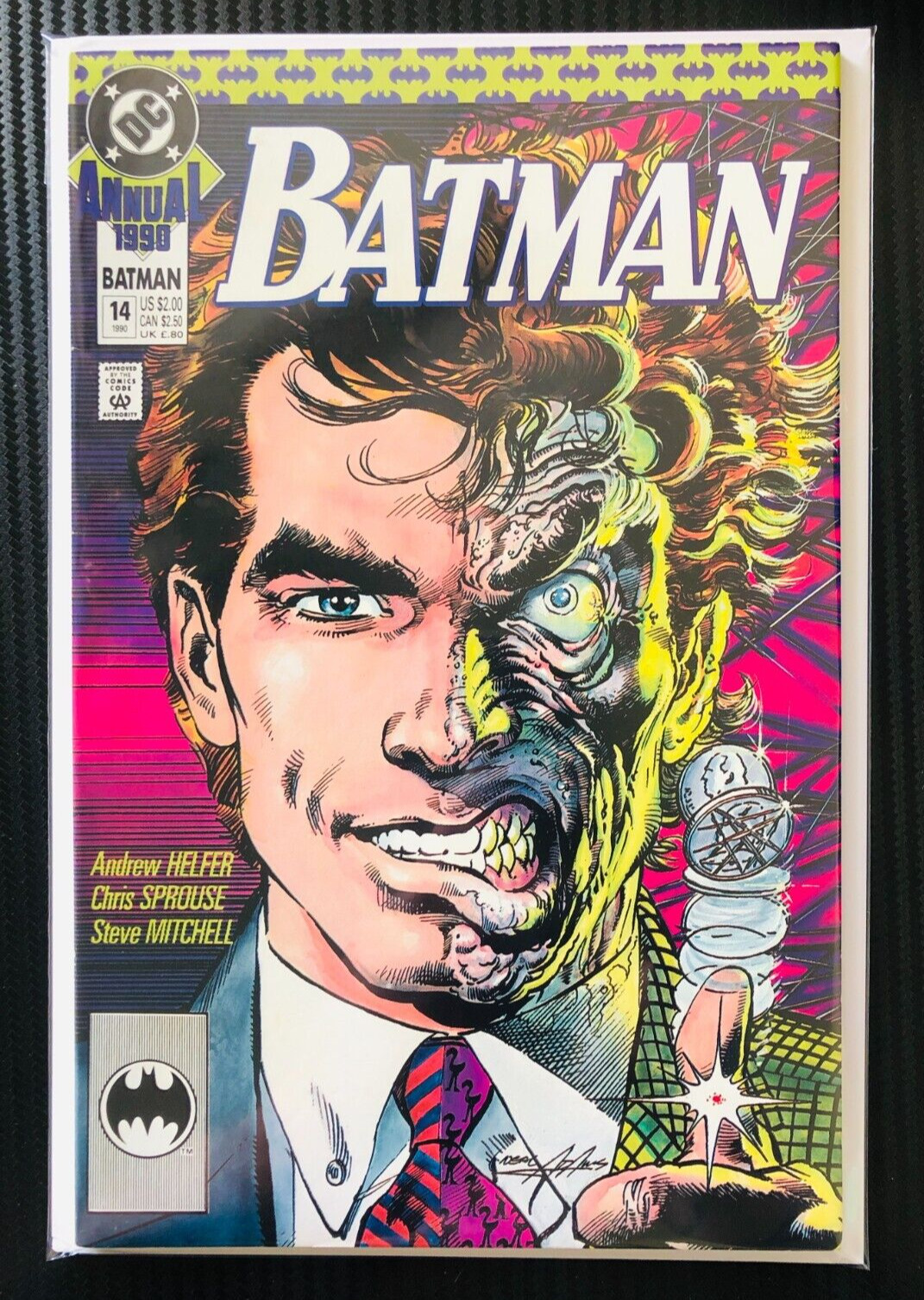 Batman Annual #14 1990 DC Origin OF Two-Face Key Neal Adams Cover Art