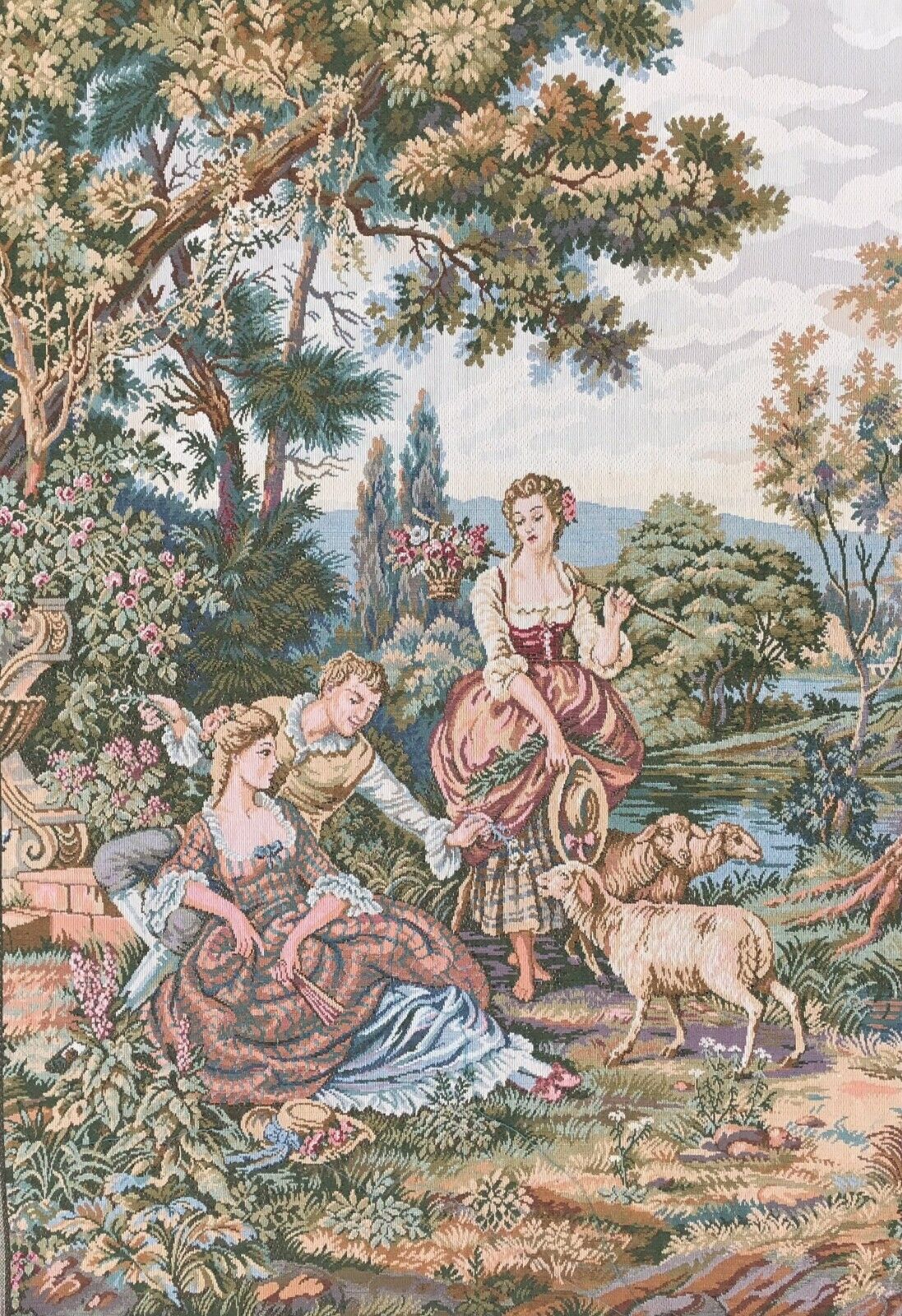 Tapestry wall hanging the lovers made in Italy 40x27